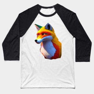 CONFUSED PRETTY FOXES HEAD LOOKING LEFT Baseball T-Shirt